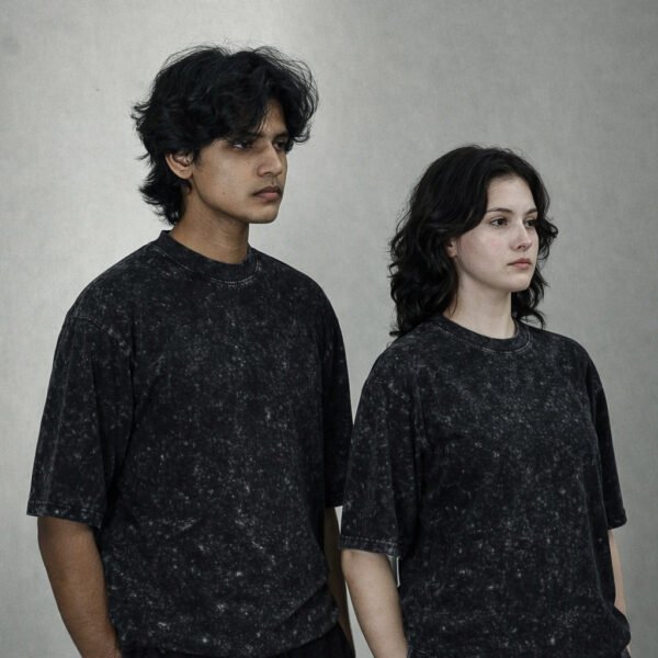 2 PCS Combo — XTRA Couple Acid Wash Oversized T-Shirt
